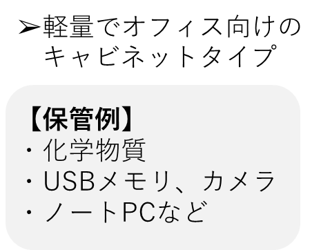 セキュリティボックス　キャビネットタイプ　説明文